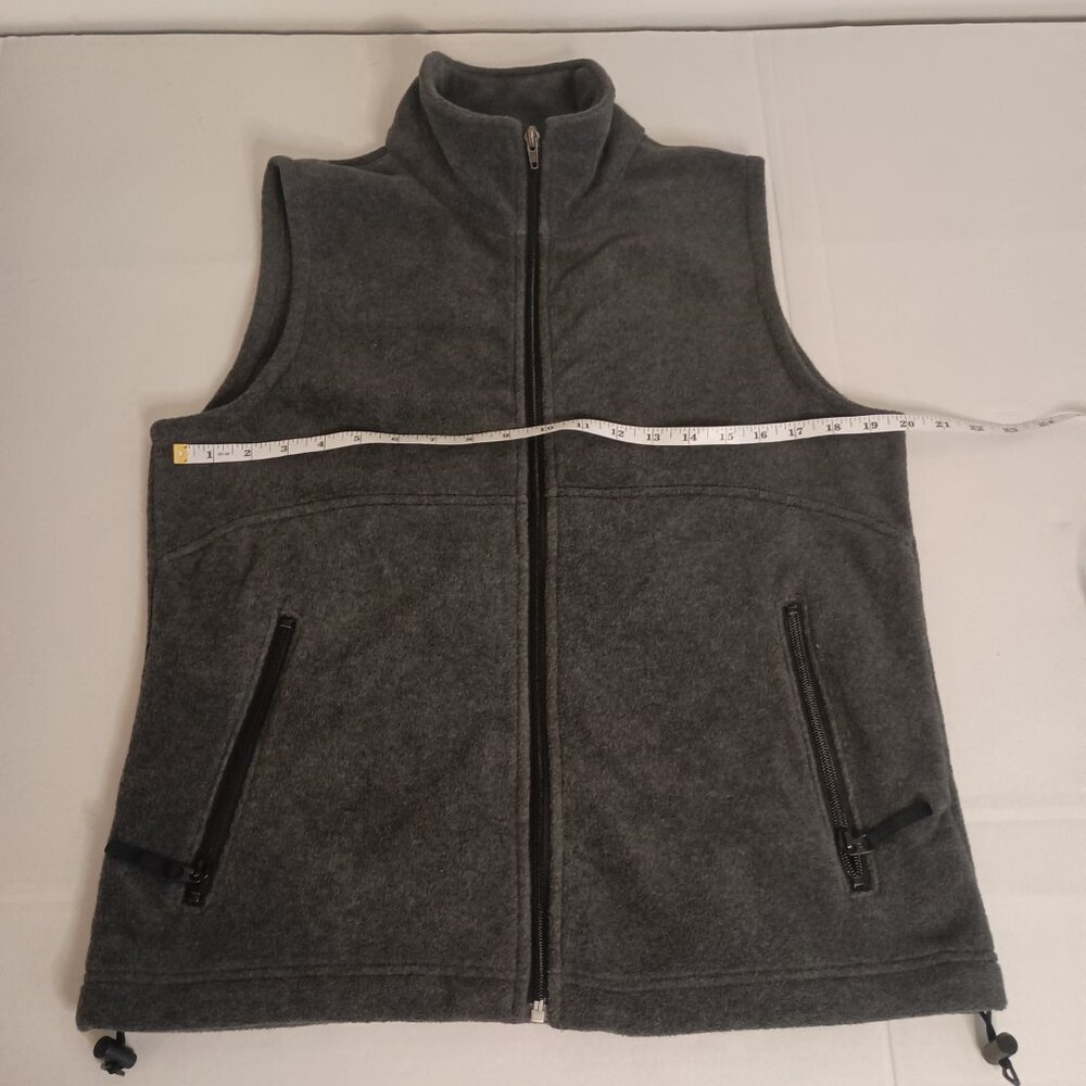 Columbia Dark Gray Fleece Vest Women’s Zip Pockets Size S Small - Picture 12 of 15